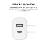 Belkin - Dual Port Usb A And Usb C Pd 37w Wall Charger With Pps - White