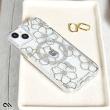 IPHONE 15 CASE-MATE FLORAL GEMS CASE WITH MAGSAFE - GOLD