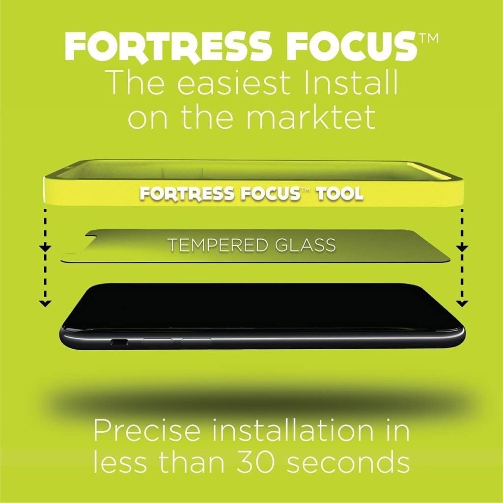 Fortress Compatible with iPhone 14 Plus/13 Pro Max Screen Protector with $200 Device Coverage + Easy Installation Tool [9H Tempered Glass] Anti-Scratch, Drop Protection [Lifetime Replacements]