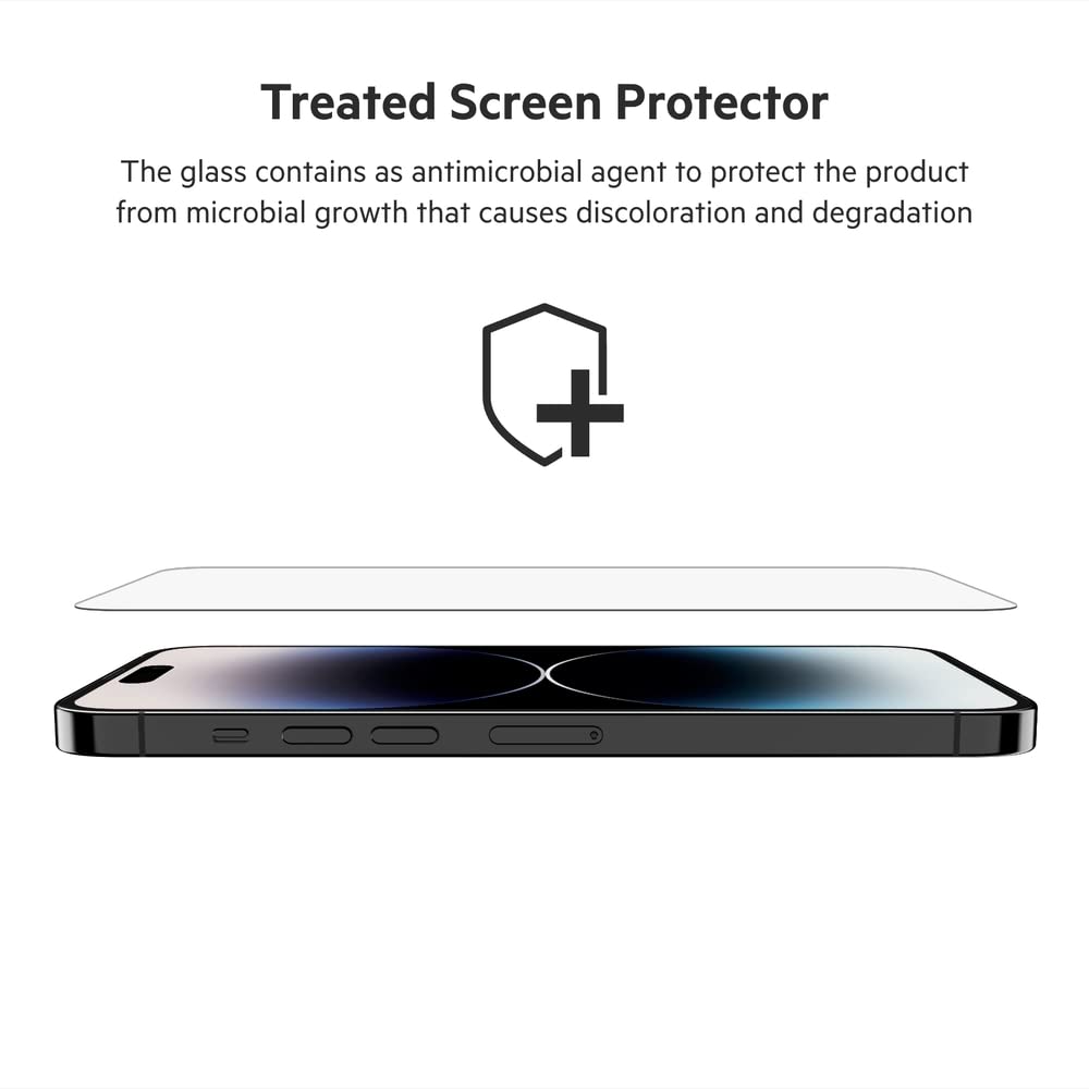 Belkin - Glass Screen Protector With Ez Tray For Apple Iphone 14 Pro Max - Clear