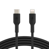 Belkin - Boost Up Charge Usb C To Apple Lightning Cable 3ft - Black