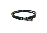 3FT RG6 QUAD SHIELD COAX WITH F CONNECTORS, BLACK