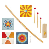 Janod - Wooden Archery Set - A Bow, 3 Arrows, a Quiver and 4 Targets - Outdoor Game and Sport - Dexterity and Motor Skills - 5 Years +