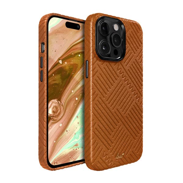 IPHONE 14 PRO LAUT MOTIF CASE W/ MAGSAFE - BROWN STRIPES