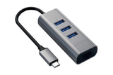 Satechi - Type C 2 In 1 Usb Hub With Ethernet - Space Gray