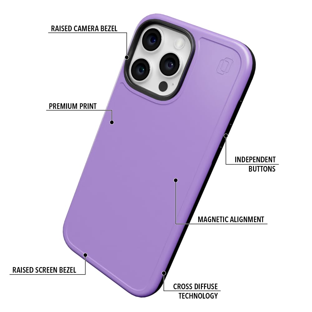 Cellhelmet - Fortitude Magsafe Case For Apple Iphone 16 - Lilac Purple