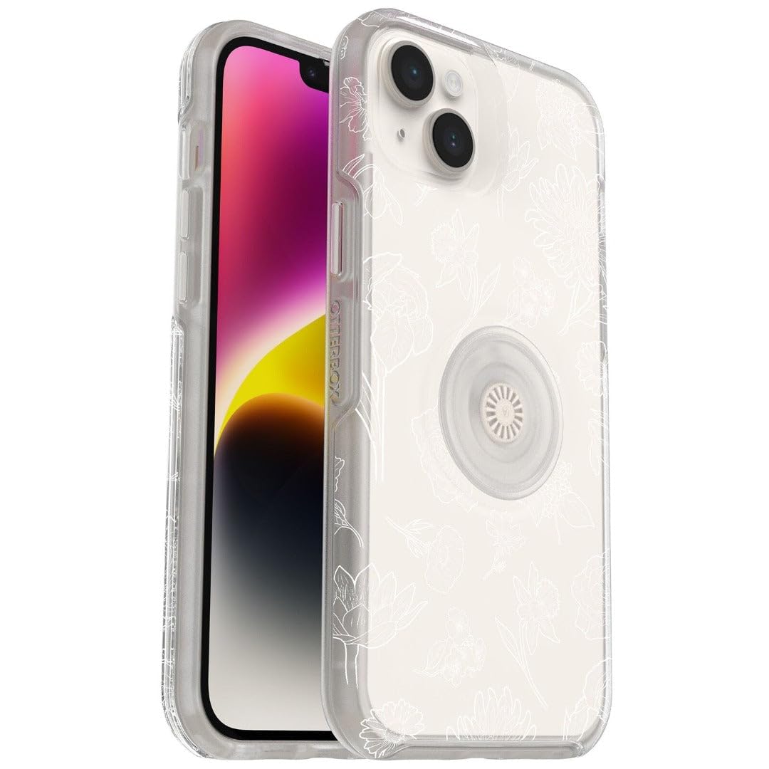 Otterbox  - Otter + Pop Symmetry Clear Case With Popgrip For Apple Iphone 14 Plus - Clear Pop