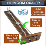 Wood Expressions - WE Games Shoot The Moon Board Game - Dark Stained Solid Wood - 17.5 in.