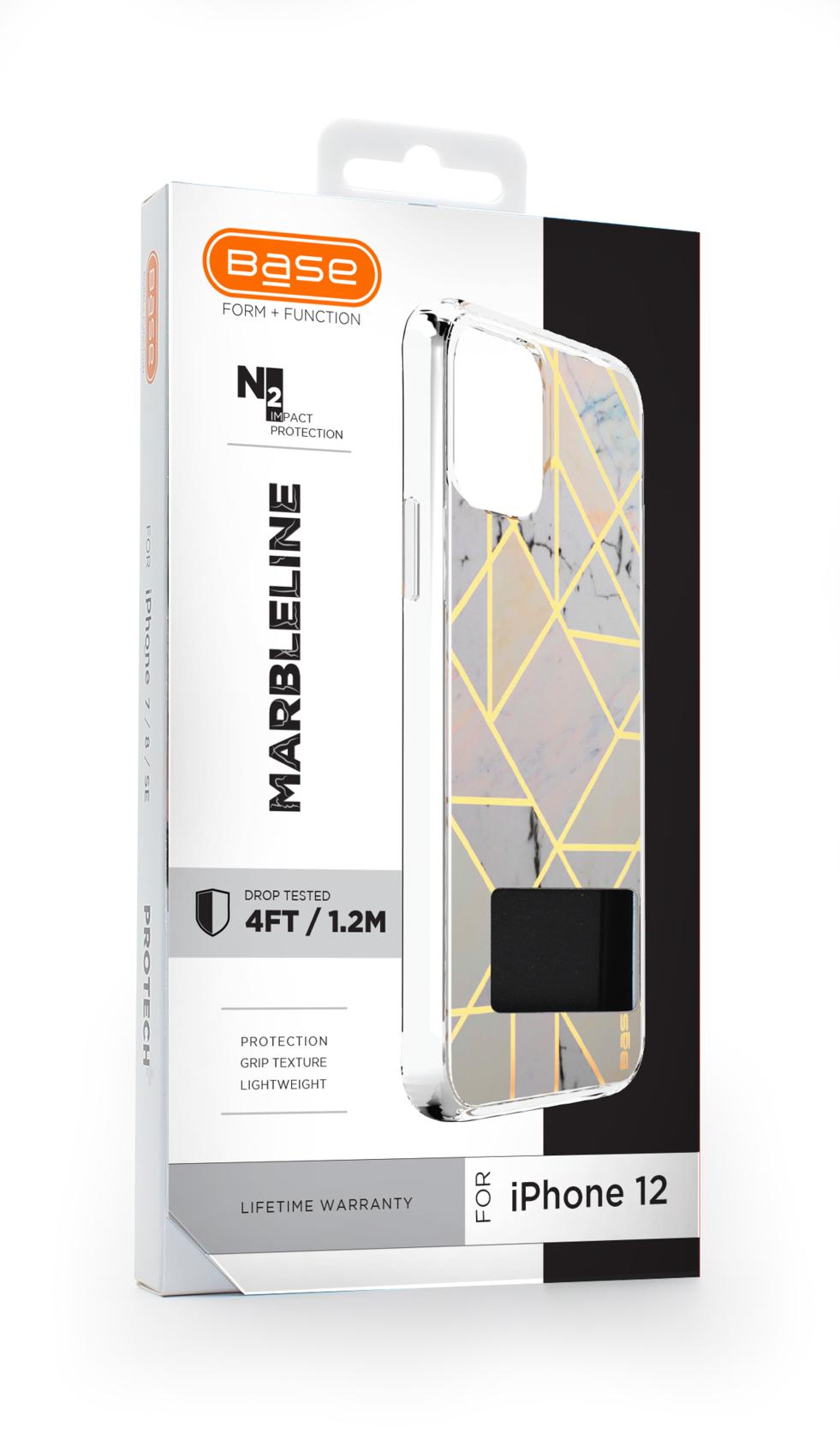 BASE IPHONE 12 / IPHONE 12 PRO (6.1) - MARBLE LUXURY SHOCKPR