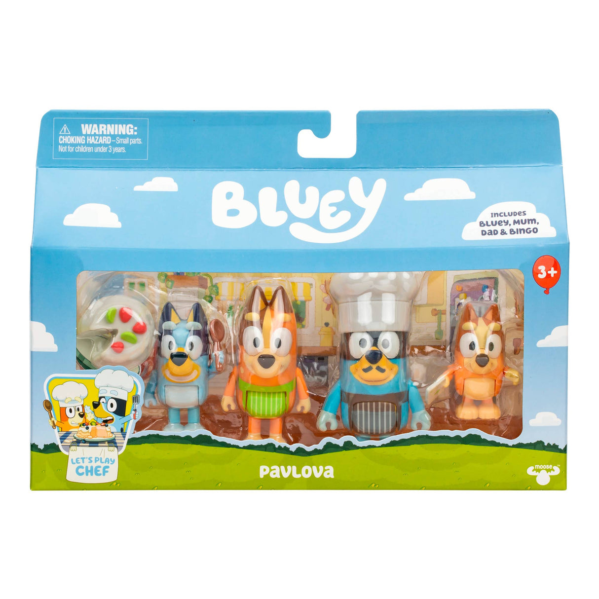 Toysmith - Moose Toys - Bluey Family 4-Pack Figure Set