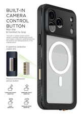 xBase iPhone 17 Pro Max - Waterproof MagSafe Compatible Case w/Wrist Strap - image 4