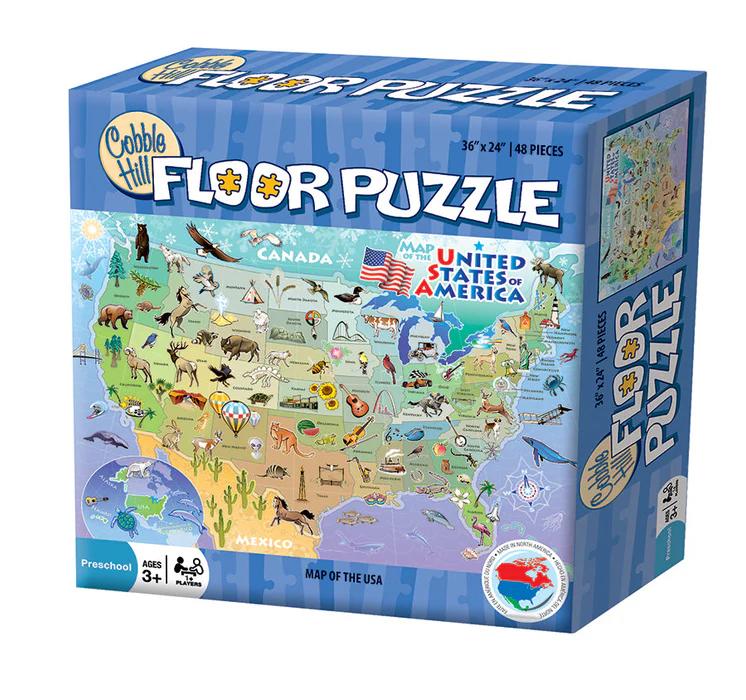 Cobble Hill Map of the USA 48 Piece Children's Puzzles