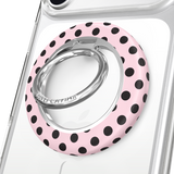VELVET CAVIAR - Magnetic Phone Ring & Stand - Pink Polka Dot Princess