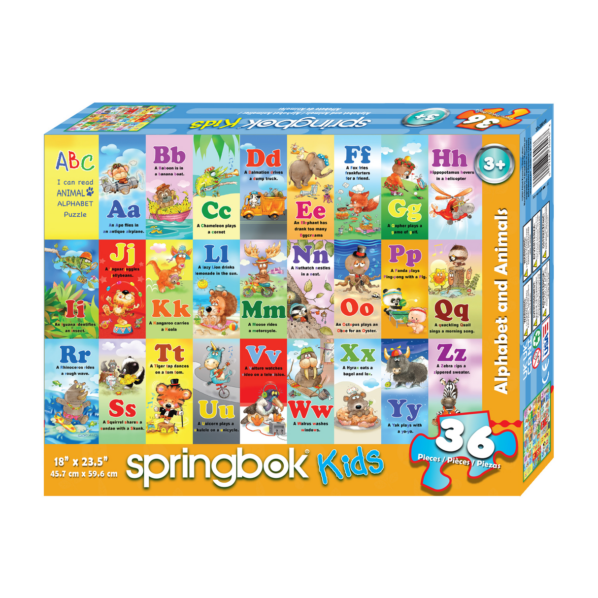 Springbok Alphabet And Animals 36 Piece Jigsaw Puzzle