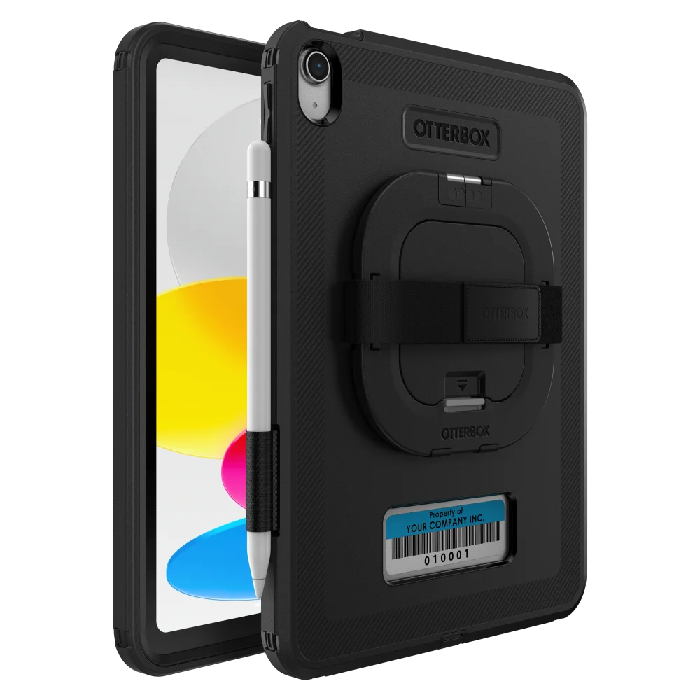 OtterBox - Defender Case with Kickstand and Handstrap for Apple iPad 10th Gen / iPad 11th Gen - Black