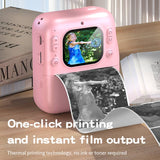 Funky Rico Inc - Instant Print Digital Camera for Kids, Ink Free Thermal Blue