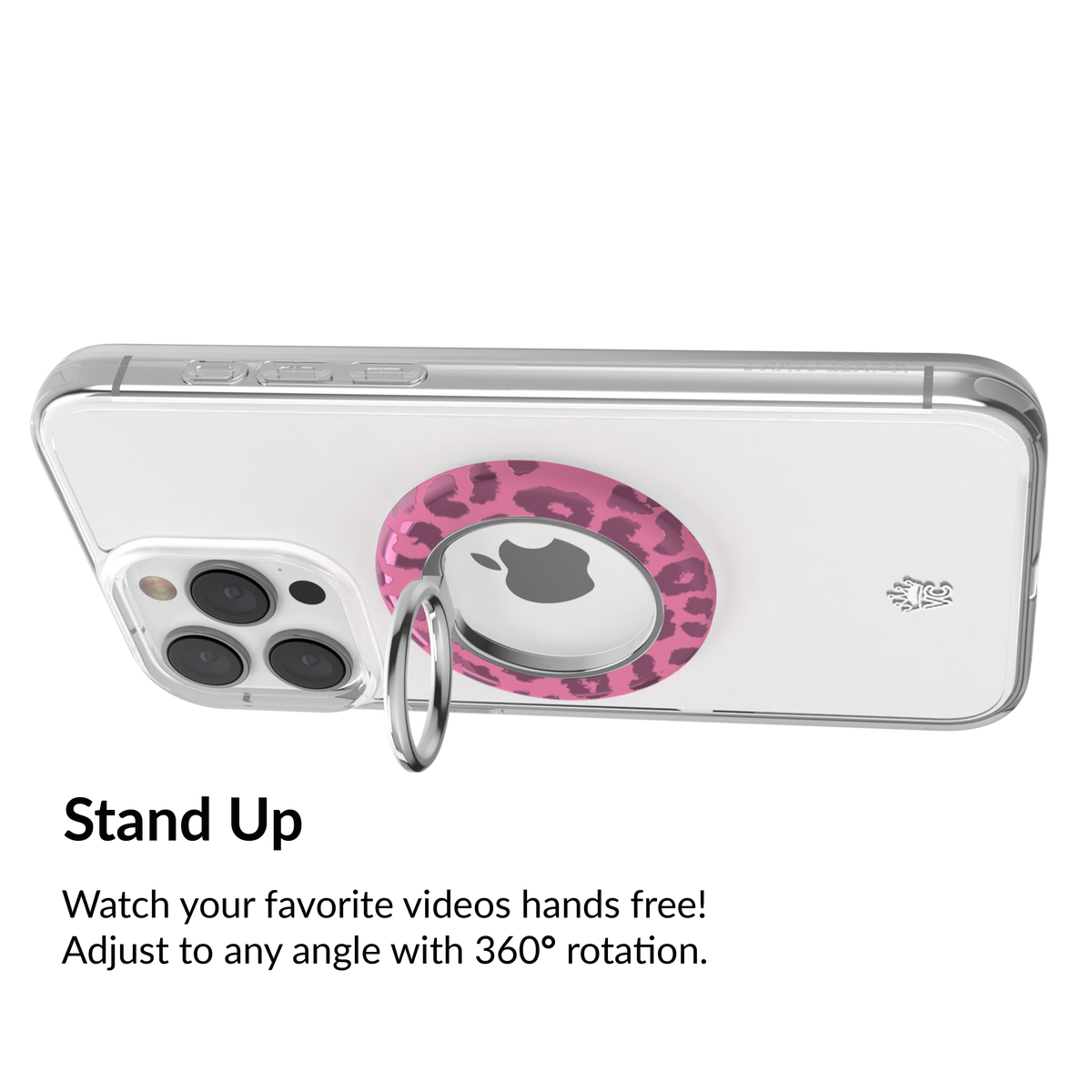 VELVET CAVIAR - Magnetic Phone Ring & Stand - Pink Ruby Leopard