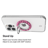 VELVET CAVIAR - Magnetic Phone Ring & Stand - Pink Ruby Leopard