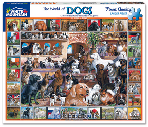White Mountain Puzzles - World of Dogs - 1000 Piece Jigsaw Puzzle