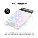 VELVET CAVIAR - Magnetic Phone Wallet White Opal Leopard