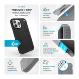 Speck - Presidio2 Grip Case With Clicklock For Apple Iphone 16 Pro - Black