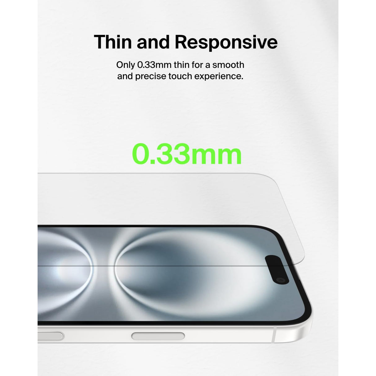 Belkin - Glass Screen Protector With Ez Tray For Apple Iphone 15 / Iphone 16 - Clear