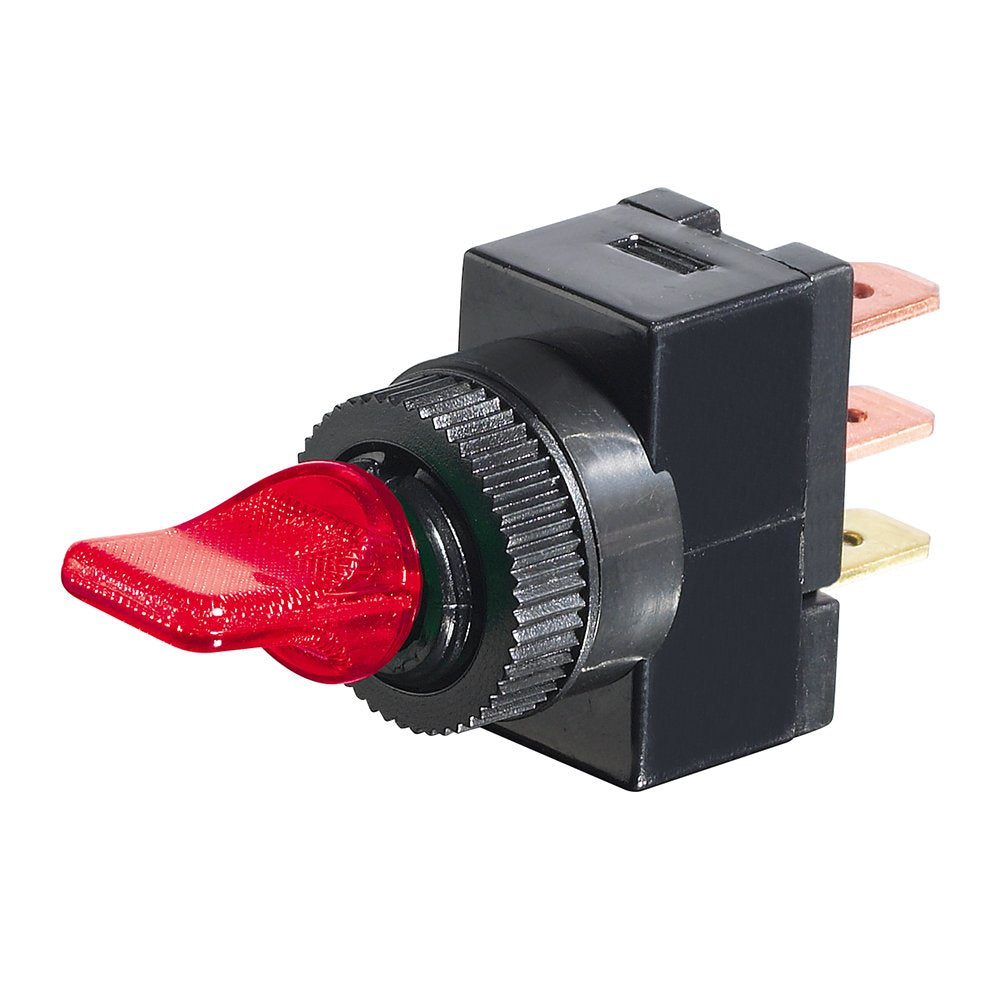 12VDC 3P SPST ON-OFF ILLUMINATED TOGGLE SWITCH, 20A - RED