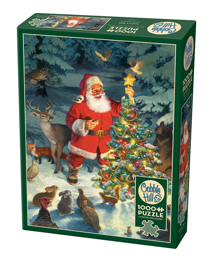 Cobble Hill 1000 Piece Puzzle - Santa's Tree - Sample Poster Included