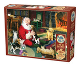 Cobble Hill 275 Piece Easy-Handling Puzzle - Santa's Playtime - Sample Poster Included