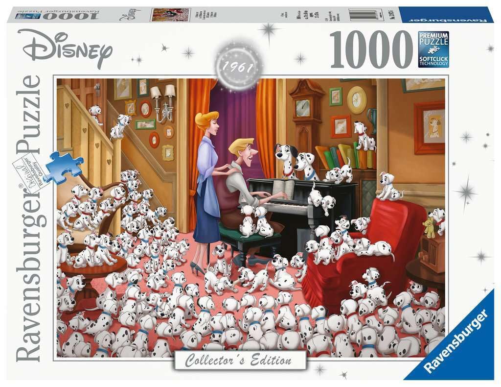 Ravensburger Disney 101 Dalmatians 1000 Piece Jigsaw Puzzle for Adults - Every Piece is Unique, Softclick Technology Means Pieces Fit Together Perfectly