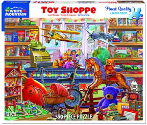 White Mountain Puzzles - Toy Shoppe Christmas - 550 Piece Jigsaw Puzzle