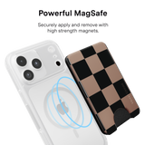 VELVET CAVIAR - 3pc Phone Accessory Gift Set - Mocha Vibe Checker