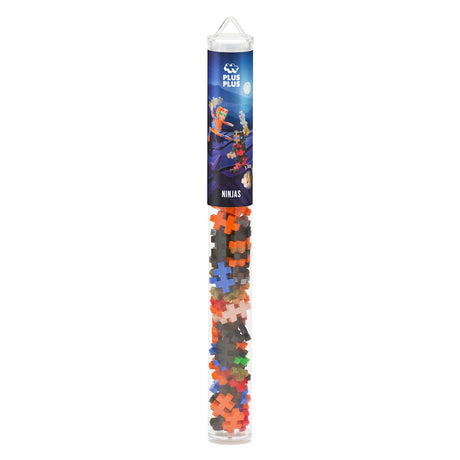 PLUS PLUS 3D Figure Building Block Set - Ninjas Mini Maker Tube