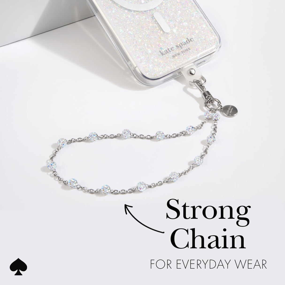 Kate Spade - Phone Charm - Dazzle Chain Silver