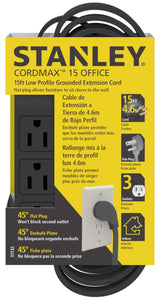 Stanley 31142 NCC31142 CordMax 15-Foot 3-Outlet Indoor Extension Cord, White