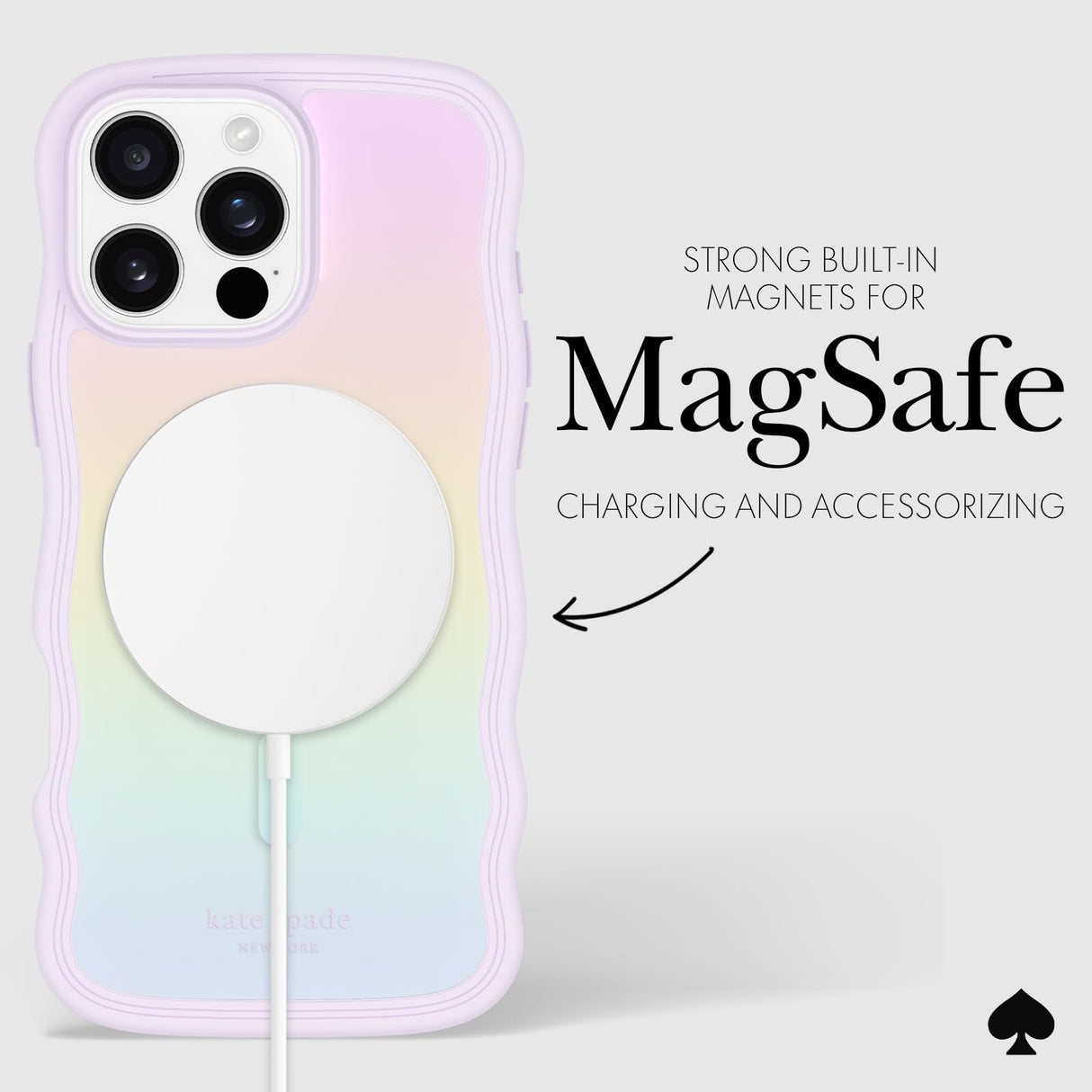 Kate Spade - Wavy Magsafe Case For Apple Iphone 16 Pro Max - Opal Iridescent