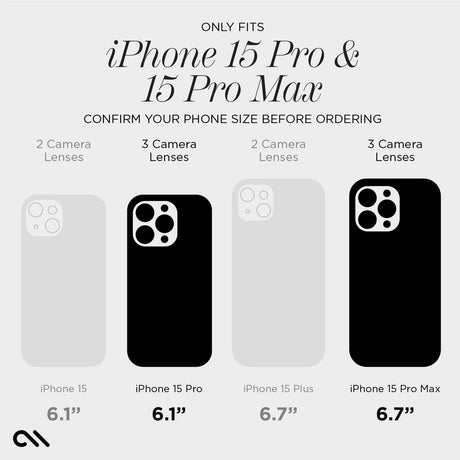 Case-mate - Rear Camera Lens Glass Protector For Apple Iphone 15 Pro / Iphone 15 Pro Max - Clear