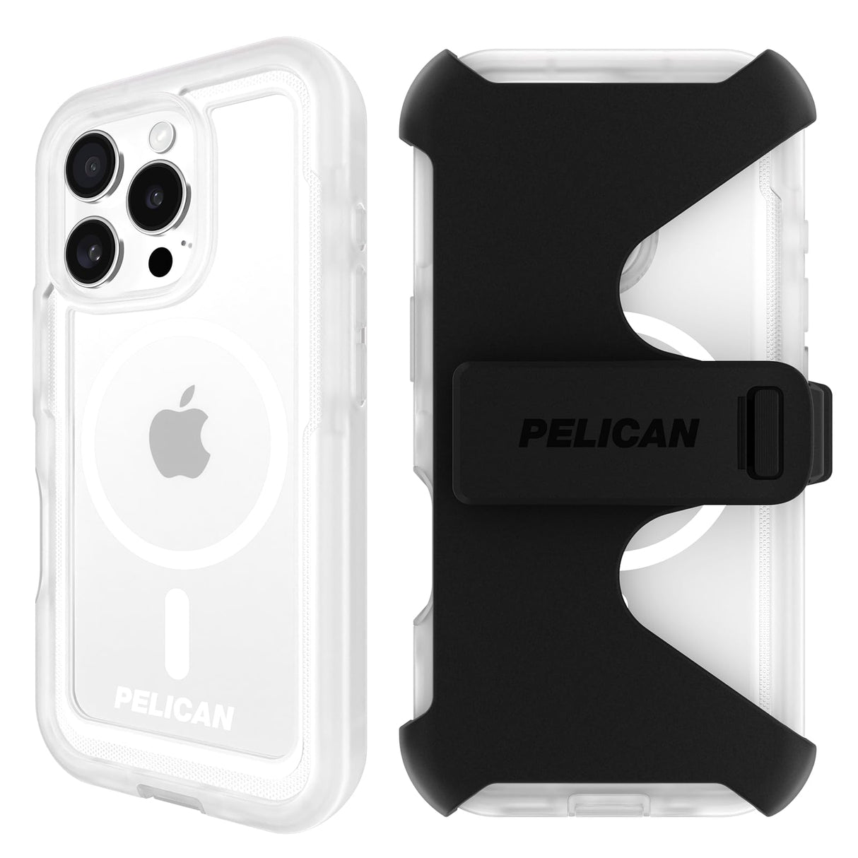 Pelican - Voyager Magsafe Case With Holster For Apple Iphone 16 Pro - Clear