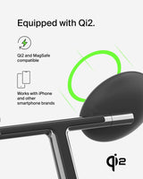 Belkin - Boost Charge Pro 3 In 1 Wireless Charging Stand With Qi2 - Black