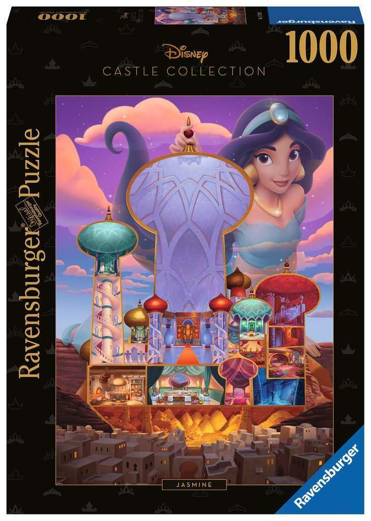 Ravensburger Disney Castle Puzzle: Jasmine Edition | 1000-Piece Jigsaw | Unique Softclick Technology | Agrabah Palace Theme | FSC Certified