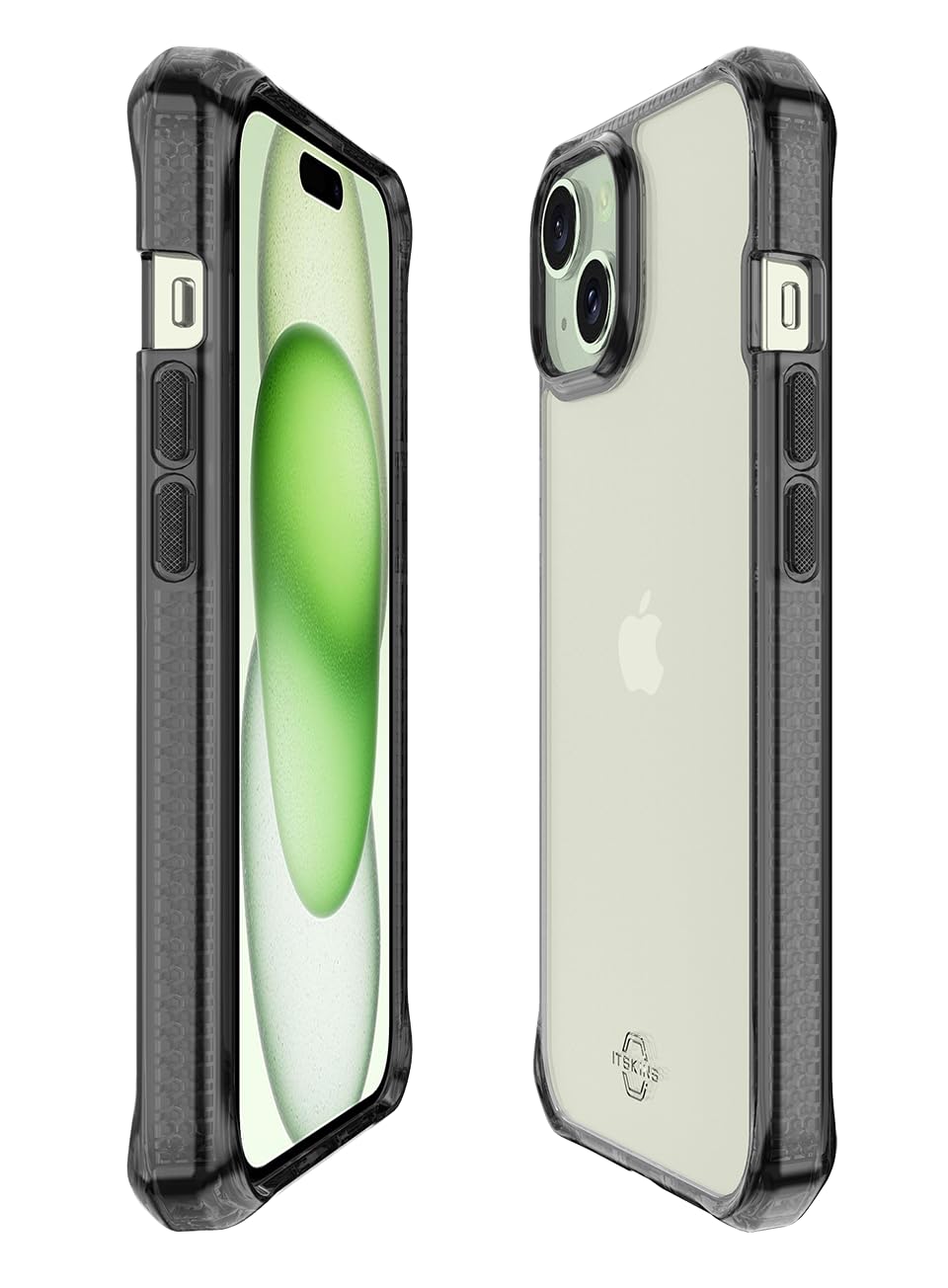 Itskins - Hybrid_r Clear Case For Apple Iphone 15 Plus / Iphone 14 Plus - Black And Transparent