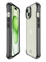 Itskins - Hybrid_r Clear Case For Apple Iphone 15 Plus / Iphone 14 Plus - Black And Transparent