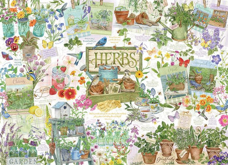 Cobble Hill 1000 Piece Puzzle - Herb Garden - Sample Poster Included