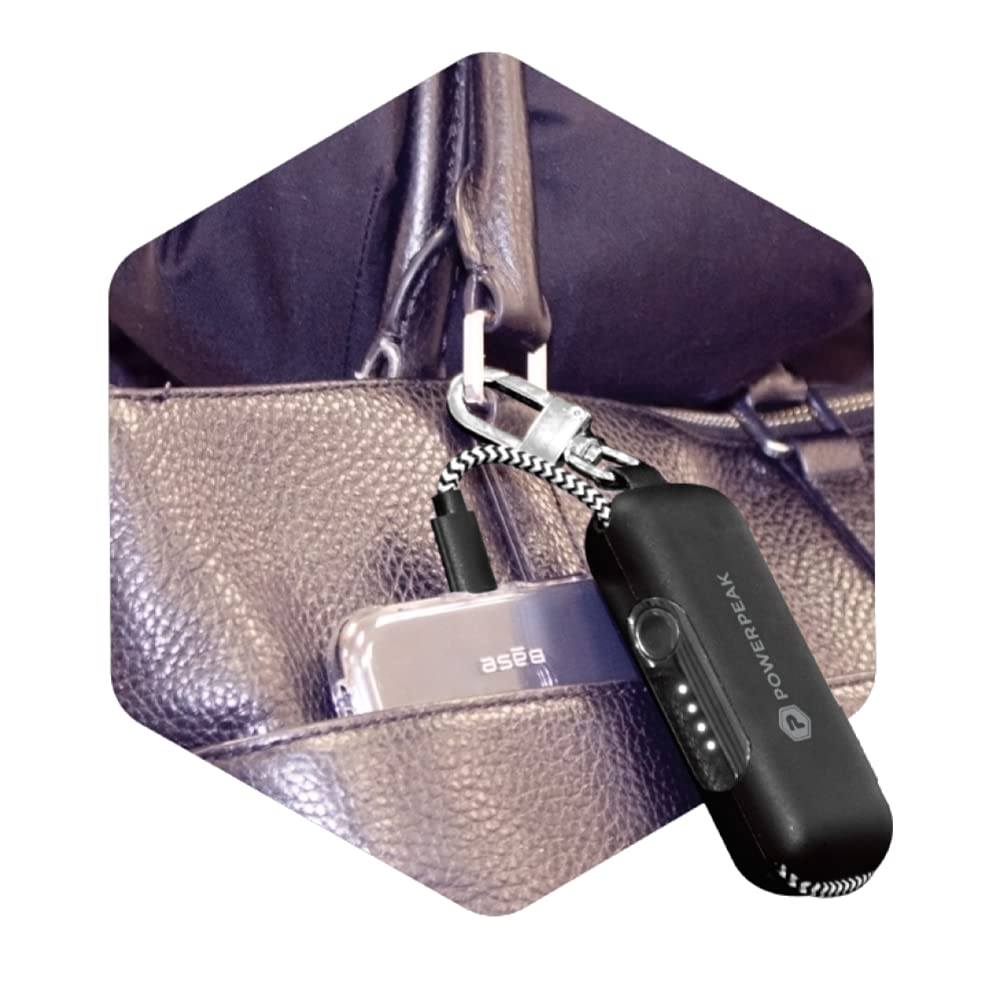 POWERPEAK CLIP ON ULTRA PORTABLE CHARGER WITH INTEGRATED LIG
