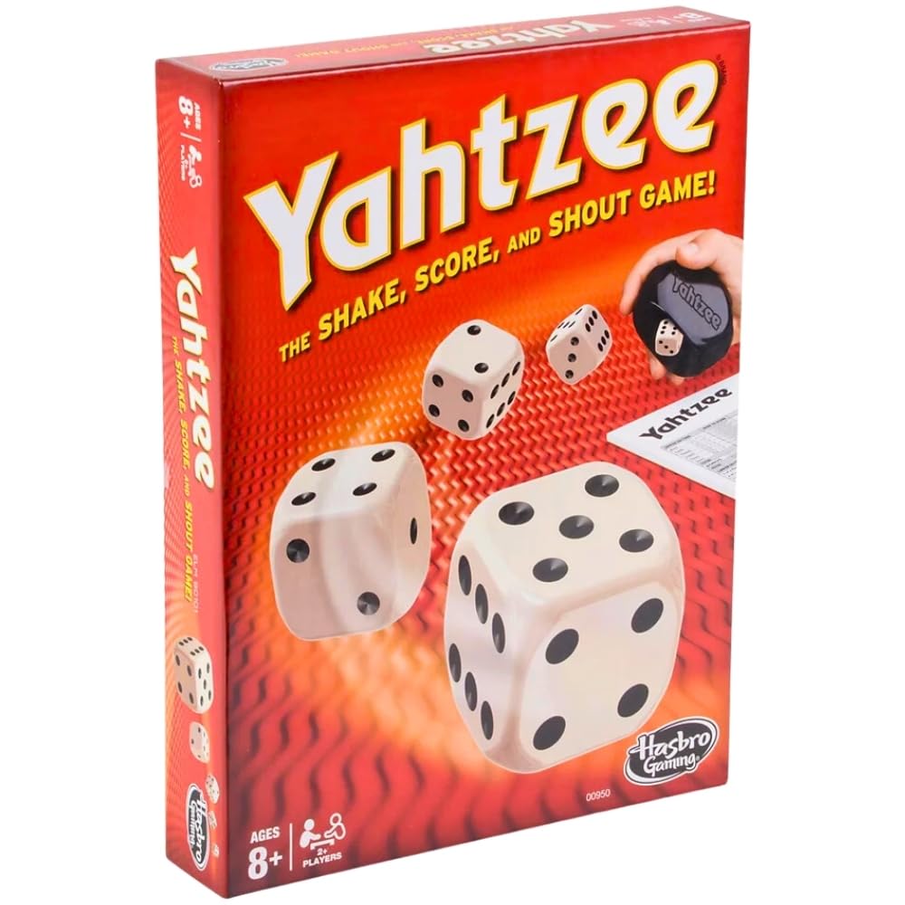 Hasbro Yahtzee Classic Game, Dice Games Clear Printing with Correct Scoring Instruction