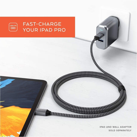 Satechi - Usb C To Usb C 100w Cable 6.5ft - Space Gray