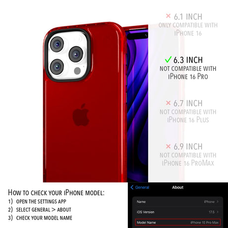 Cellhelmet - Altitude X Case For Apple Iphone 16 Pro - Lava Red