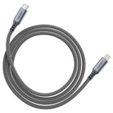 Ventev - Chargesync Alloy Usb C To Apple Lightning Cable 4ft - Steel Gray