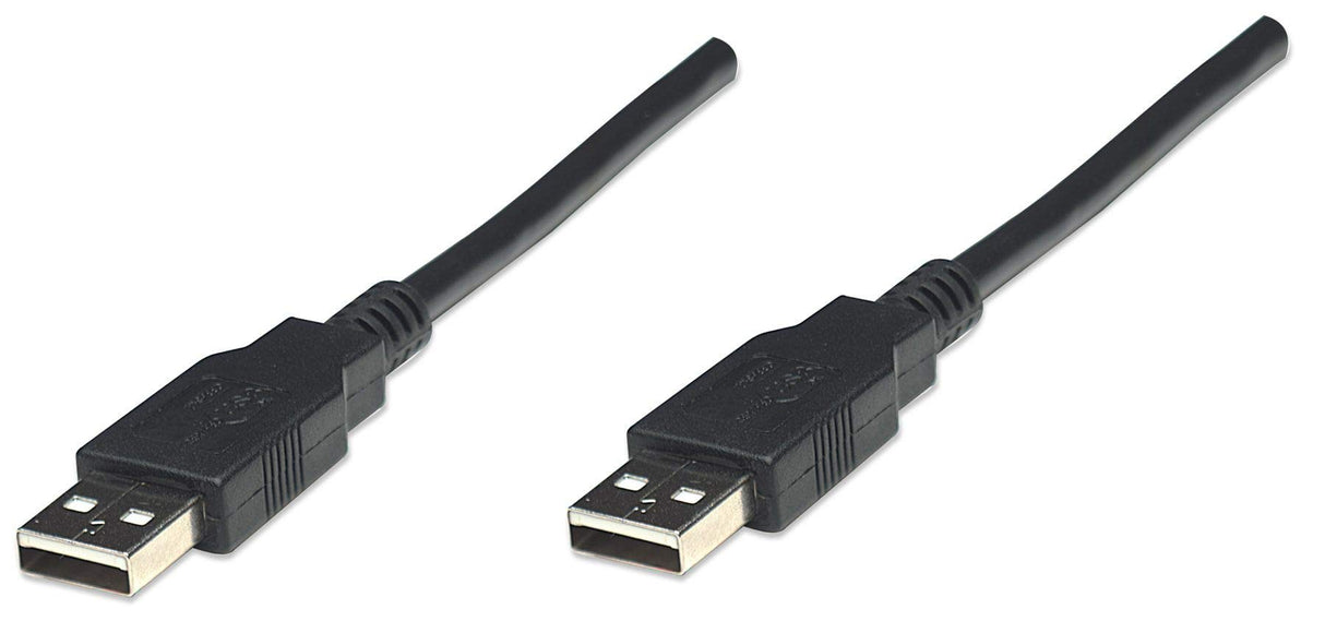 MANHATTAN 306089 Hi-Speed USB A Device Cable, USB 2.0, Type-A Male to Type-A Male, 480 Mbps, 1.8 m (6 ft.), Black