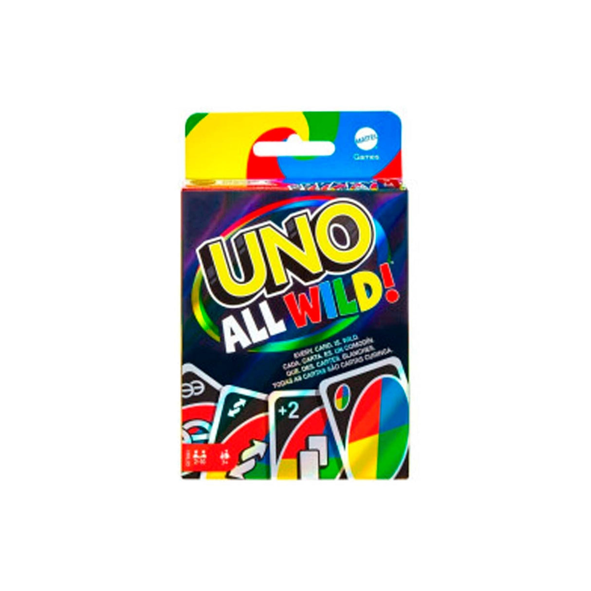 Mattel Games UNO All Wild Card Game with 112 Cards, Gift for Kid, Family & Adult Game Night for Players 7 Years & Older